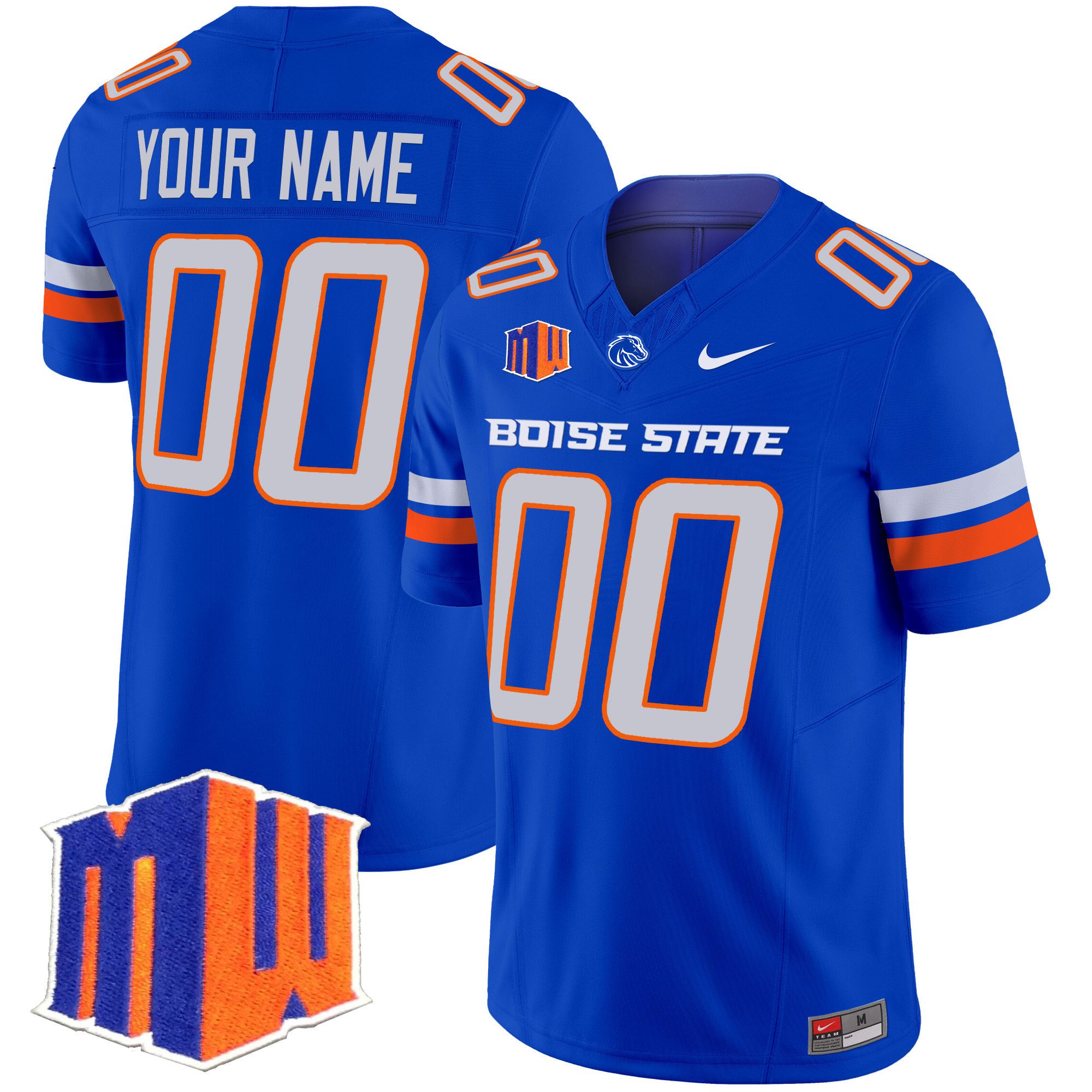 Men Boise State Broncos Blue Nike 2024 Vapor Limited Custom NCAA Jersey style 1